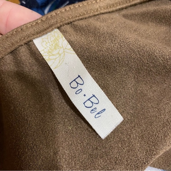 Bo Bel Micro Suede Asymmetrical Design 3/4 Sleeve Tunic Top - Picture 5 of 6